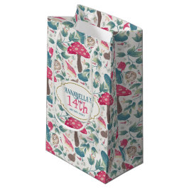 Bolsa De Regalo Pequeña White Vintage Cottagecore Mushroom Birthday