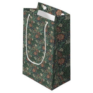 Bolsa De Regalo Pequeña William Morris Vintage Floral Pink Green Compton
