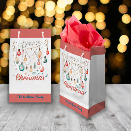 Bolsa De Regalo Pequeña Winter Holidays Navidades Magic Custom Name