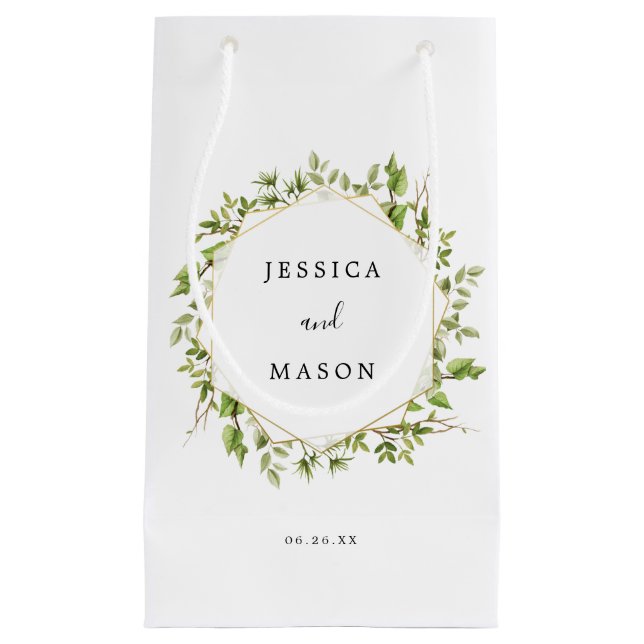 Bolsa De Regalo Pequeña Woodland Greenery Hotel Boda Gift Bag (Anverso)