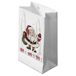 Bolsa de regalo pequeña y blanca de Santa Claus