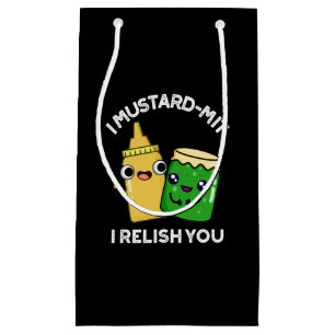 Bolsa De Regalo Pequeña Yo Mustard-mit Te Retiro Condicional Pun Dark BG