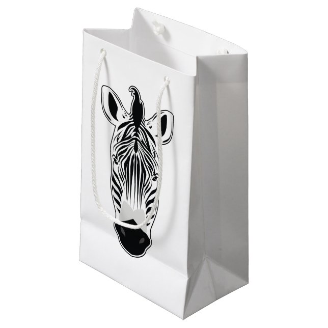 Bolsa De Regalo Pequeña Zebra Face (Angulo Anverso)