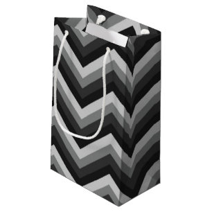 Bolsa De Regalo Pequeña Zigzag retro Chevron del modelo