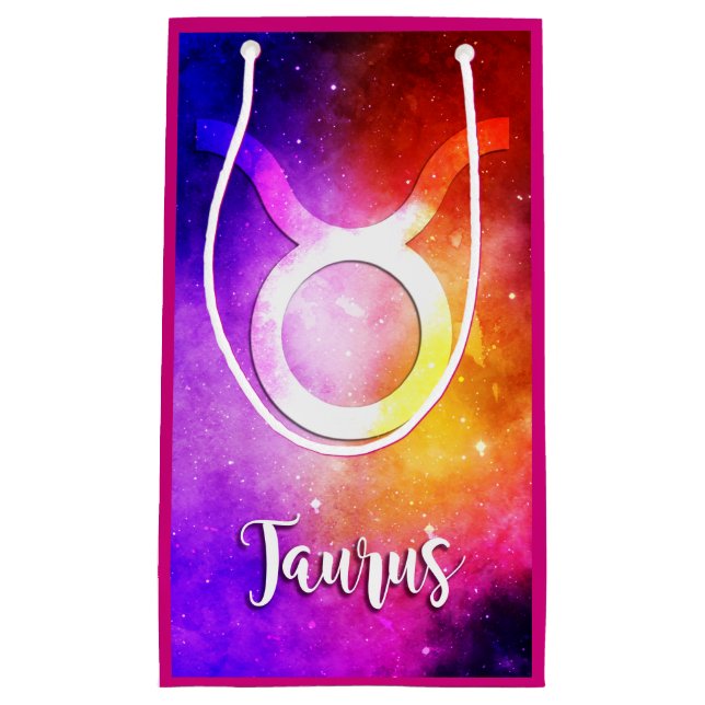 Bolsa De Regalo Pequeña Zodiac : Candía espacial Taurus (Anverso)