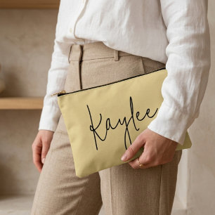 Bolsa de regalo personalizada amarilla para la bod