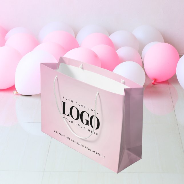 Bolsa de regalo personalizada con gradiente rosa y (Subido por el creador)