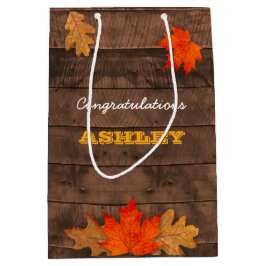 Bolsa de regalo personalizada para hojas de otoño 