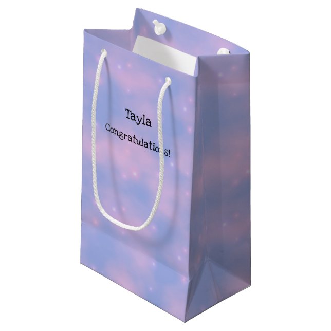 Bolsa de regalo personalizada para nubes y estrell (Angulo Anverso)