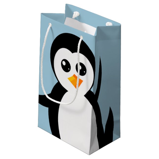 Bolsa de regalo "Pingüino pequeño" (de primer plan (Angulo reverso)