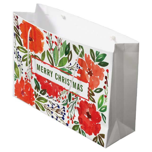 Bolsa de regalo pintada a mano y navidades (Angulo Anverso)