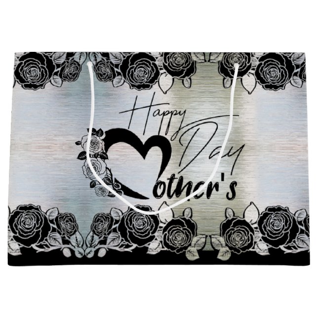 Bolsa de regalo plateada para día de madre (Anverso)