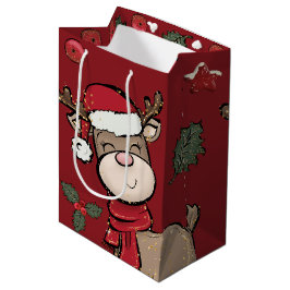 Bolsa de Regalo Red Media Reindeer y Red Berry Dar