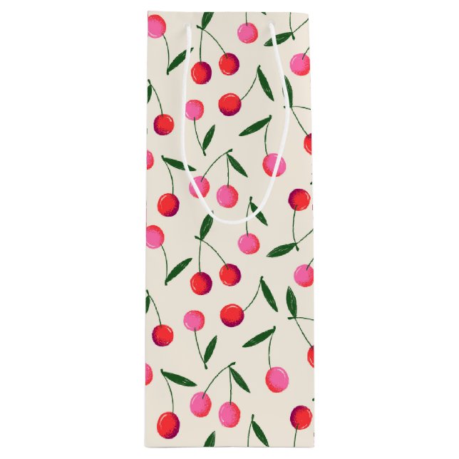 Bolsa de Regalo Retro Berry Cherry Pink and Red Bi (Anverso)