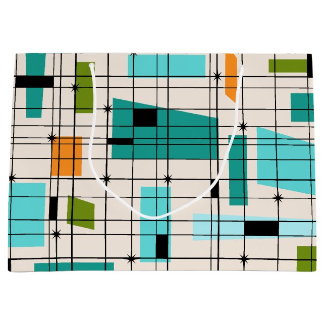 Bolsa de regalo Retro Grid y Starbursts (Anverso)