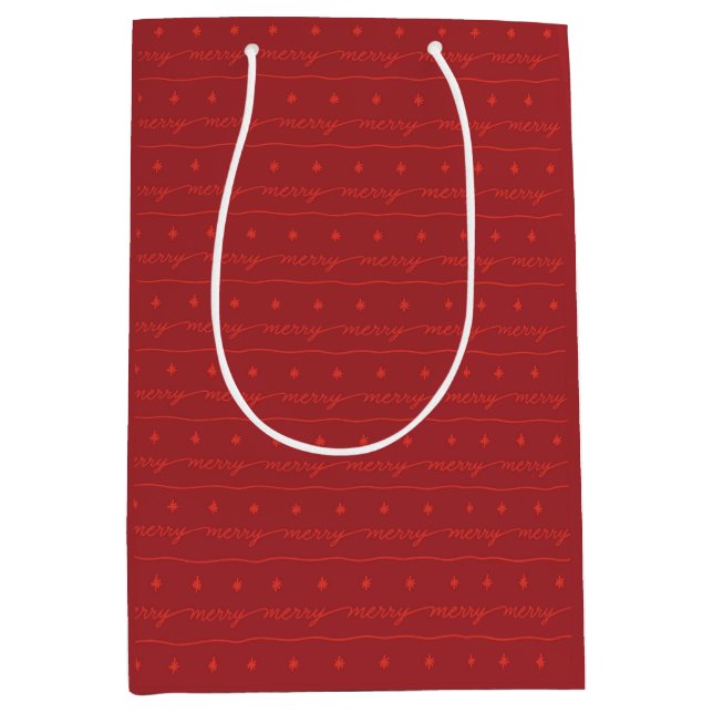 Bolsa de Regalo Rojo de Merry Script para las vaca (Anverso)