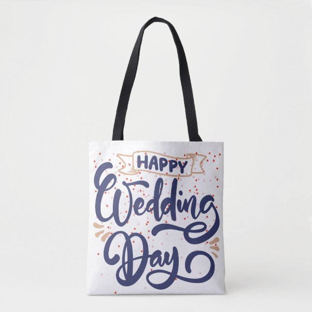 Bolsa de regalo romántico del Día de la Boda Feliz (Anverso)