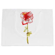 Bolsa de regalo Rosa al acuarela y tinta