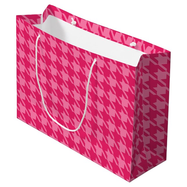 Bolsa de regalo rosa brillante para Houndstoth (Angulo Anverso)