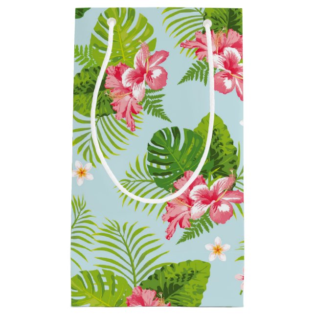 Bolsa de regalo rosa de hibiscus Palm (Anverso)