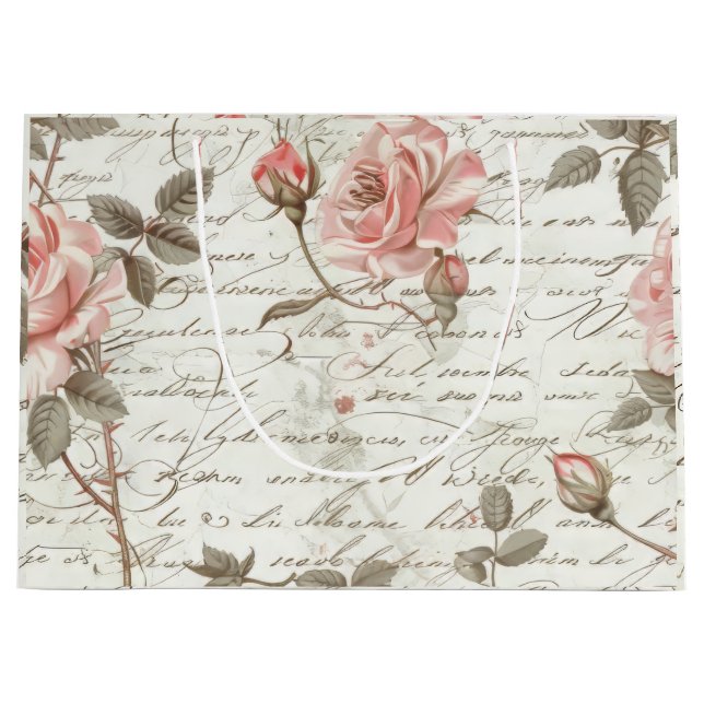 Bolsa de regalo rosa elegante (Anverso)