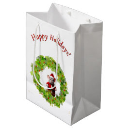Bolsa de regalo - Santa Mouse en flor
