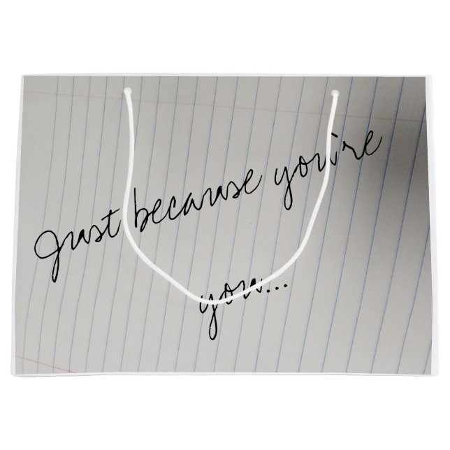 Bolsa de regalo - Solo porque eres tú (llana) (Anverso)