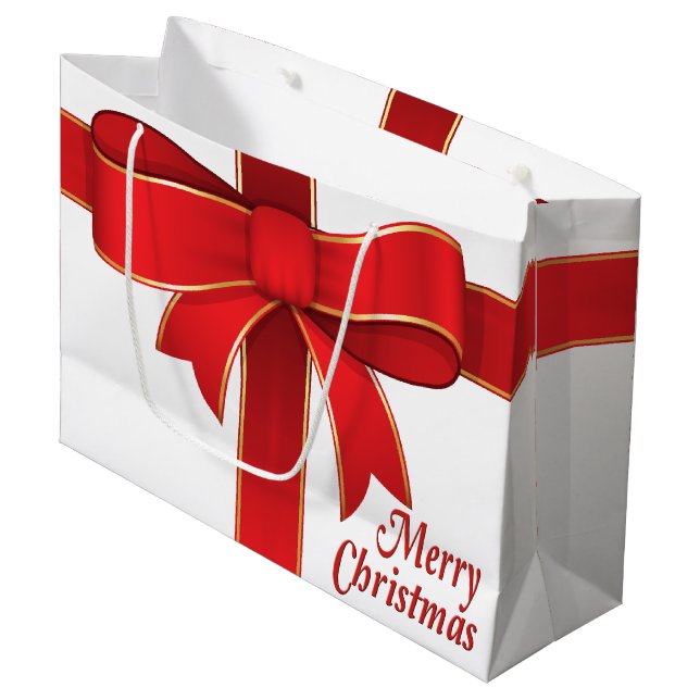 Bolsa de regalo - Vaca roja y cinta de opciones en (Angulo Anverso)