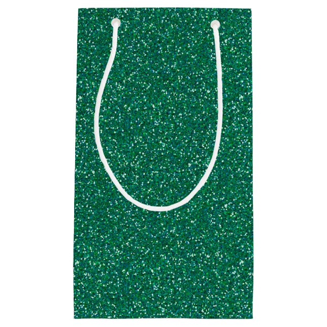 Bolsa de regalo Verde azulada oscura de Purpurina  (Anverso)