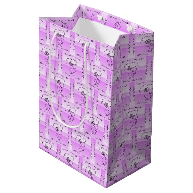Bolsa de Regalo Vertical Lavanda Flowing Beauty (Angulo reverso)