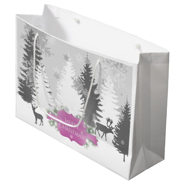 Bolsa de Regalo Winter Wonderland - Magenta (Angulo Anverso)