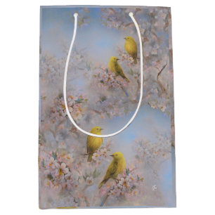 Bolsa de regalo Yellow Birds - mediana