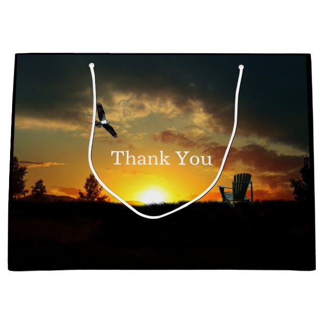 Bolsa de regalo Yellow Sunset Grassy Meadow (Anverso)