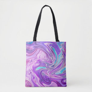 bolsa de remolinos rosa azul y púrpura