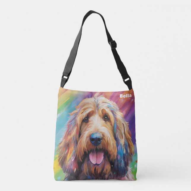 Bolsa de retrato de perro personalizado, compras p (Reverso)