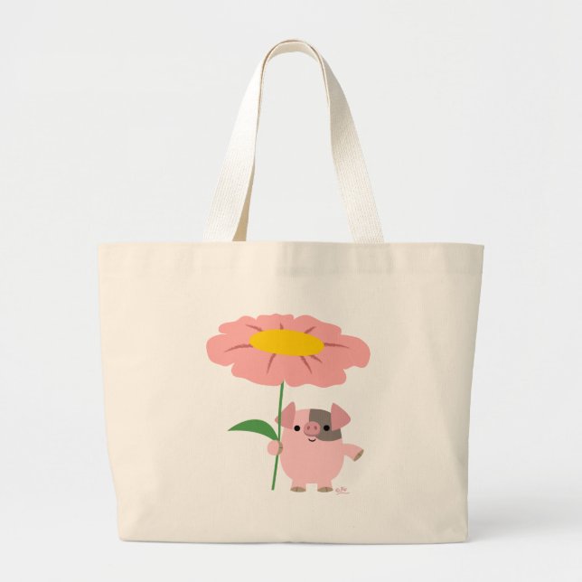 Bolsa de saludos del cerdito (rosa) (Frente)