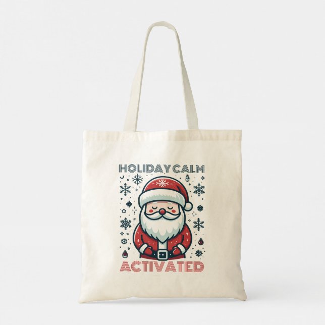 Bolsa de Santa Claus Tote - Diseño festivo (Reverso)