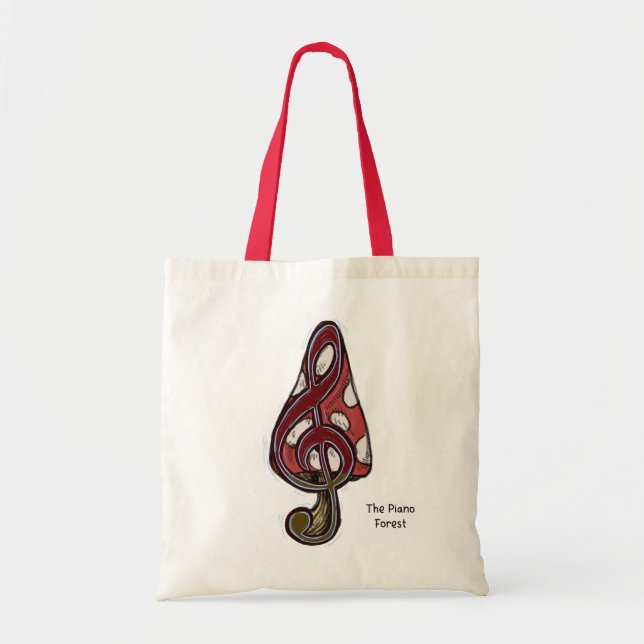 Bolsa de setas rojas del bosque de piano (Frente)