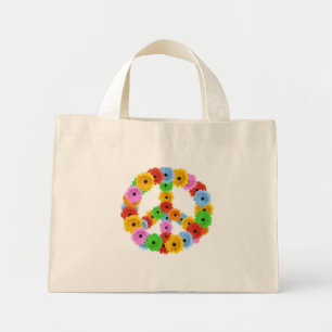 Bolsa de símbolos de paz de flor