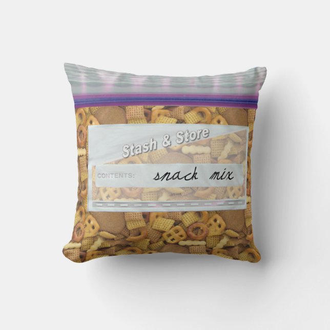 Bolsa de Snack Mix Snacks Cojín decorativo decorat (Anverso)