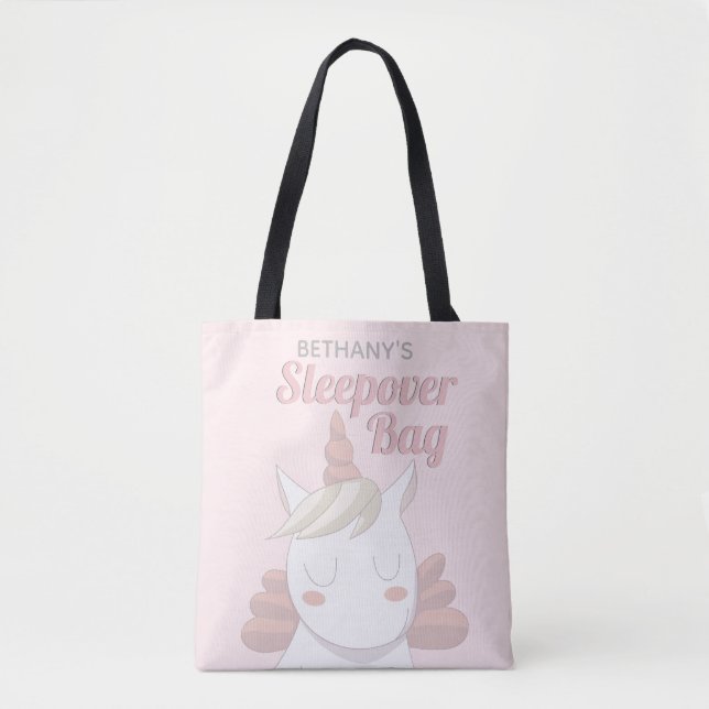 Bolsa de sobrenombre personalizada Unicorn Girly P (Anverso)