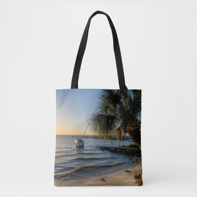 Bolsa de sol de palmeras inclinadas de Florida (Anverso)