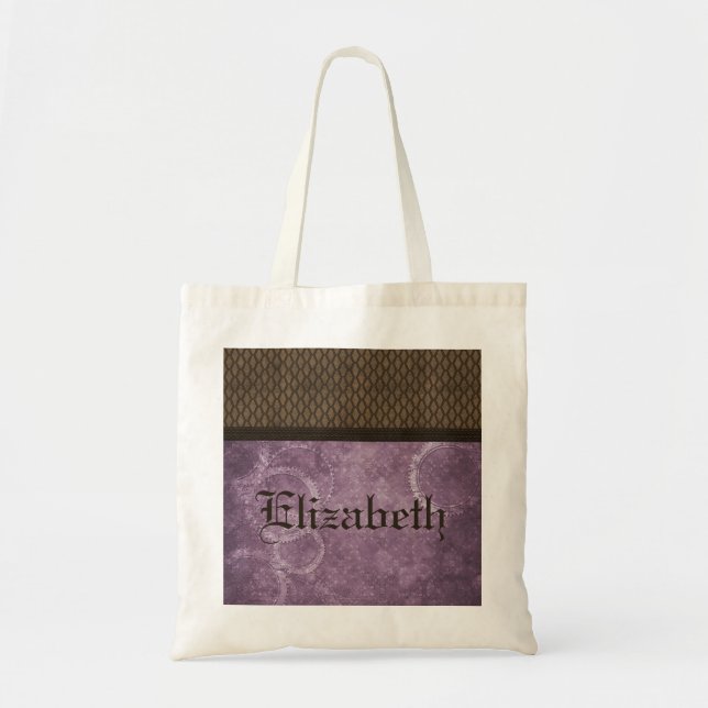 Bolsa de Steampunk metalizado, morada (Frente)