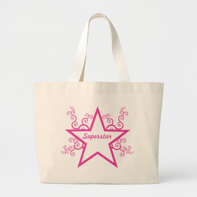 Bolsa de Swirls Superstar, rosa brillante (Frente)