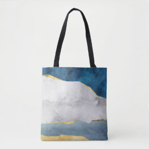 Bolsa de té abstracta moderna con acentos de oro
