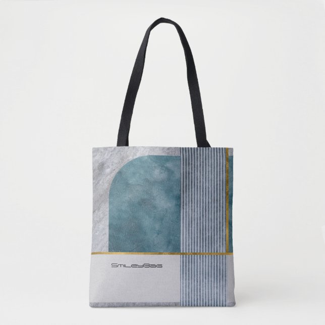 Bolsa de té abstracta moderna con patrones geométr (Anverso)