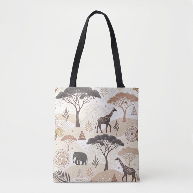 Bolsa de té africana con animales con tema de safa (Anverso)