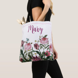 Bolsa de té blanca personalizada - Patrón floral