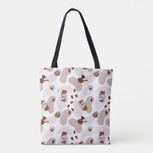Bolsa de té botánica minimalista en blanco y negro