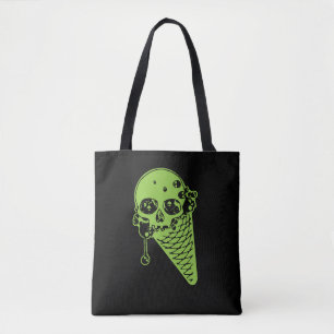 Bolsa de té con crema de helado de veneno verde
